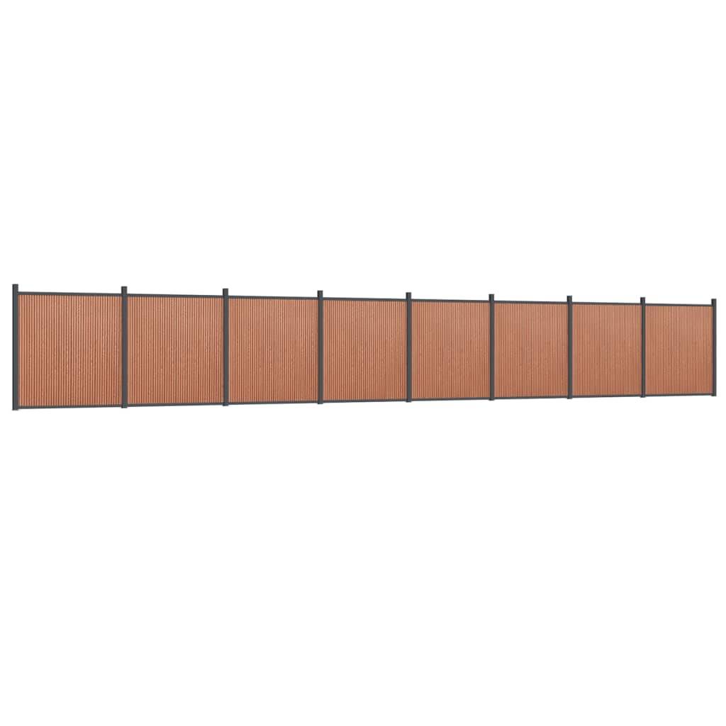 Panneau de clôture WPC marron 1391 x 186 cm - PANGIVO - Image 2
