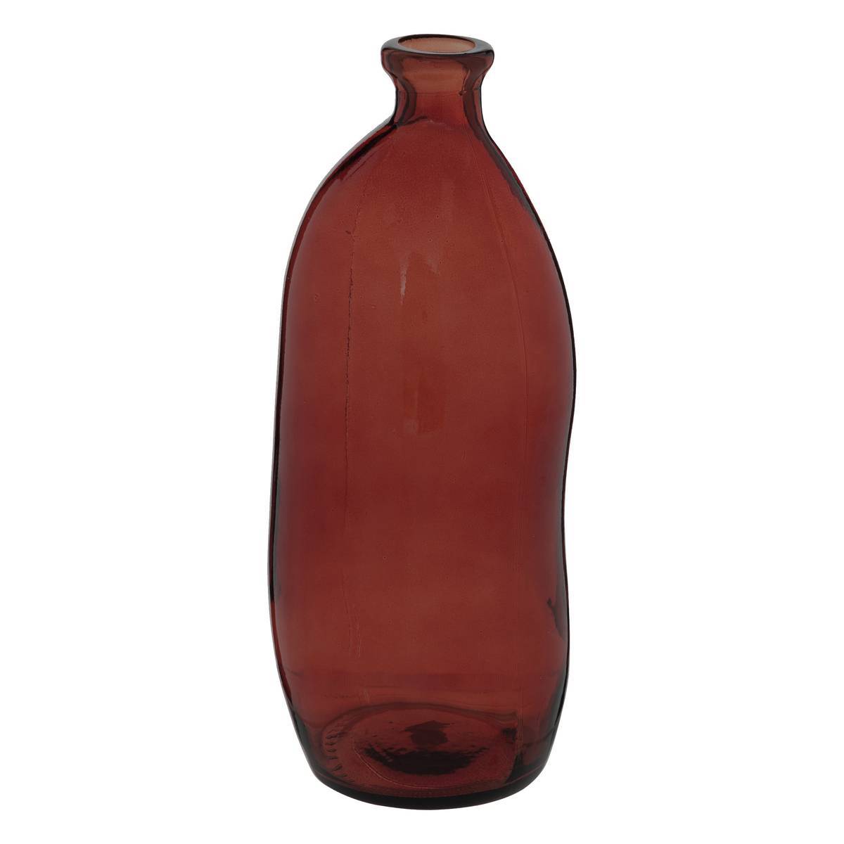 Atmosphera - Vase bouteille "Uly" en verre recyclé D13cm ambre - Atmosphera Créateur d'intérieur - Image 2