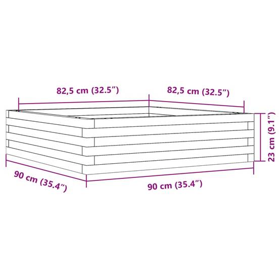 Vidaxl - Jardinière 90x90x23 cm bois de pin massif vidaXL 847203 - Image 3