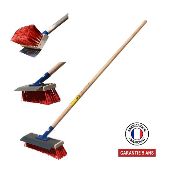 Outils Perrin - Balai racloir 32 cm – lame réversible – manche 150 cm PEFC