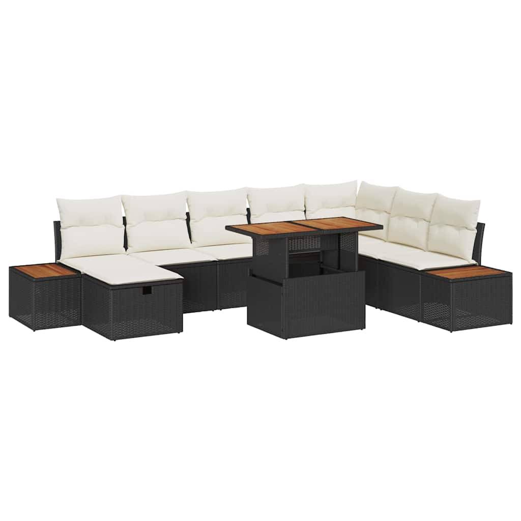 ComfortXL - Salon de jardin 8 places avec grande table basse et rangement intégré Noir – ComfortXL Outdoor Living - Image 2