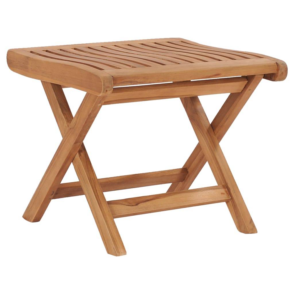 Salon de jardin meuble d'extérieur ensemble de mobilier 3 pièces bois de teck solide - Image 3