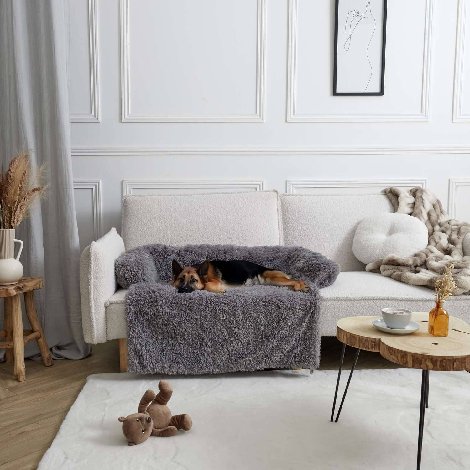 The Concept Factory - Plaid couverture de canapé pour chien et chat - Gris - The concept factory - Image 2