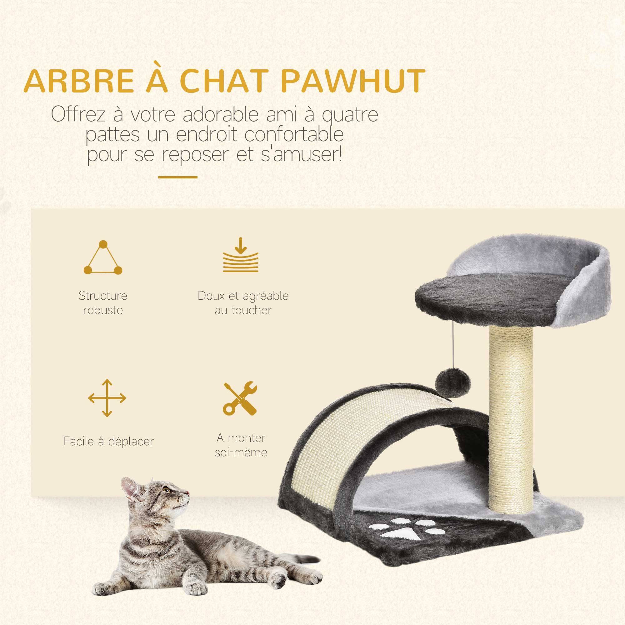 ComfortXL - Arbre à chat design bois pour maison amusement et détente 35x37x46cm gris - ComfortXL Outdoor Living - Image 6