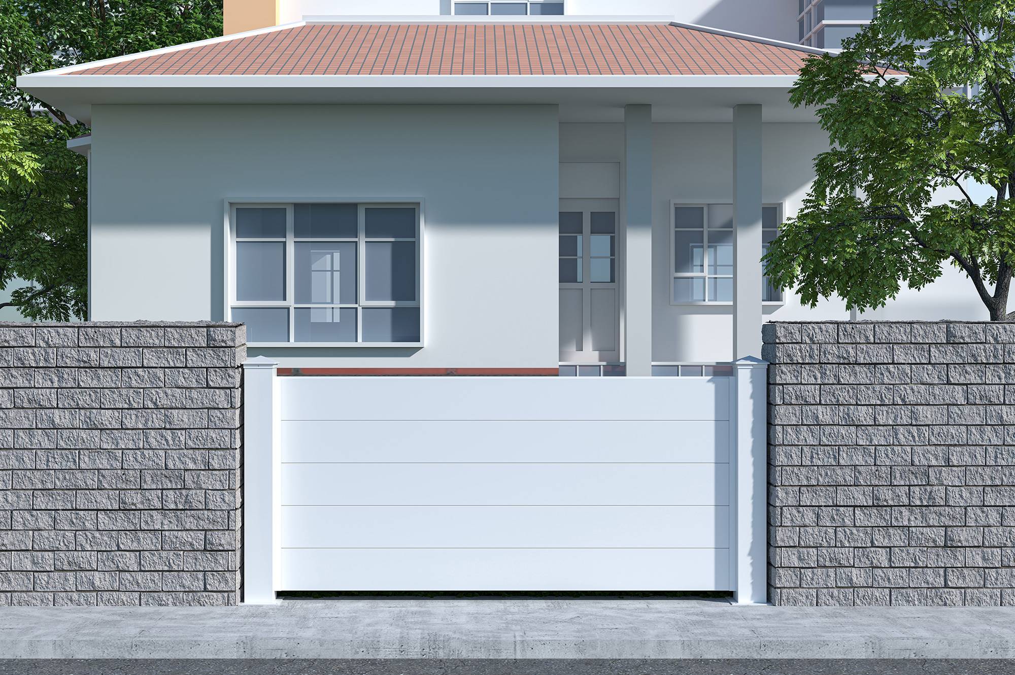 CASANOOV - Casanoov Lot de 2 kits de clôture aluminium NIESEN H.90   cm blanc - kits complet 3.8m - Image 1