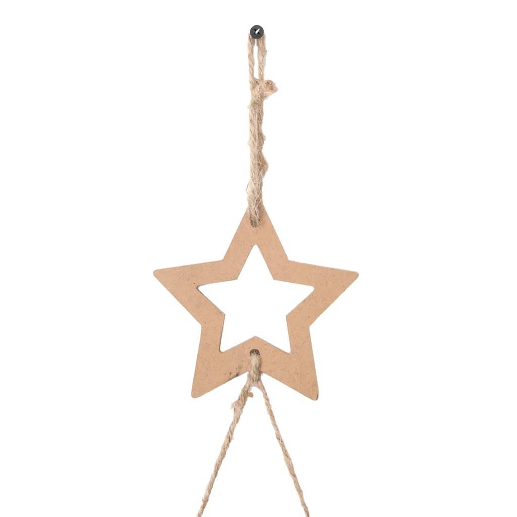 Lot de 2 Sapins de Noël Muraux Suspendus en Bois Naturel Décoration 120 cm – ComfortXL Outdoor Living - Image 6