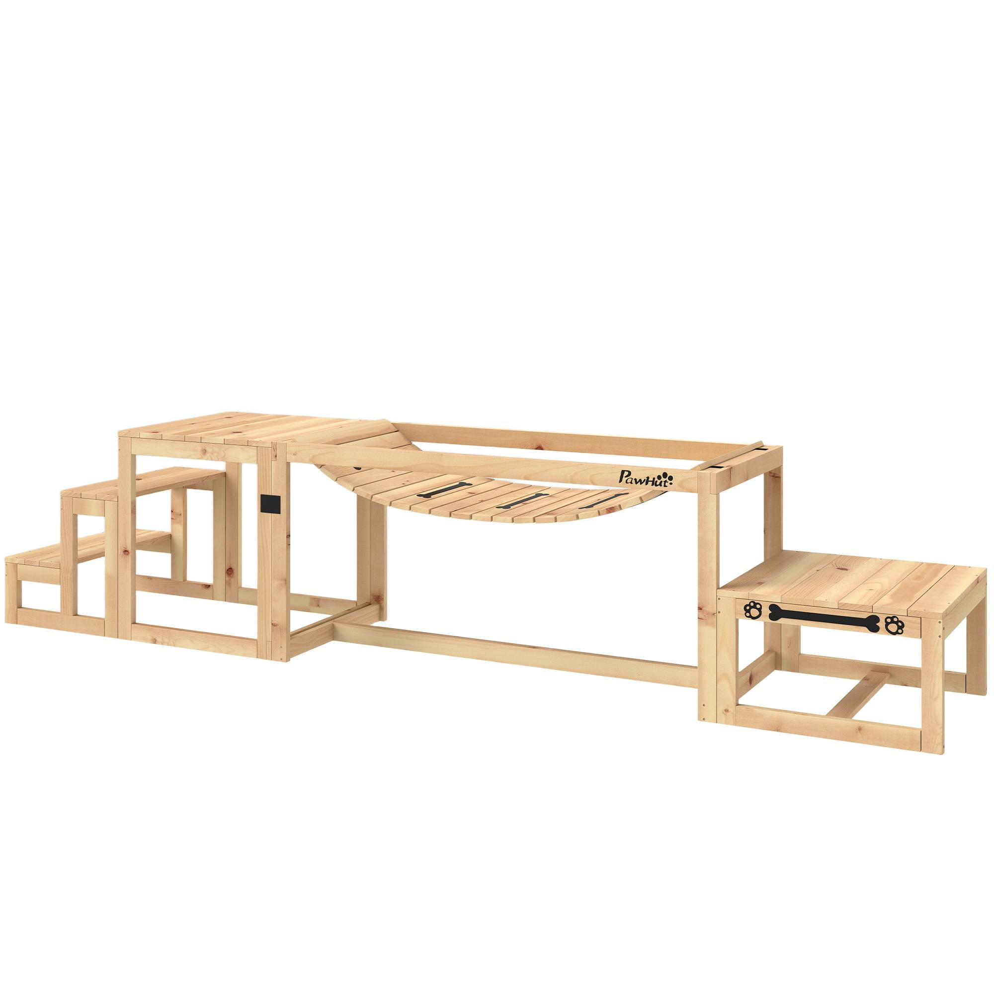 ComfortXL - Parcours agilité chien bois de sapin 3 modules jusqu’à 40 kg entraînement équilibre - ComfortXL Outdoor Living - Image 2