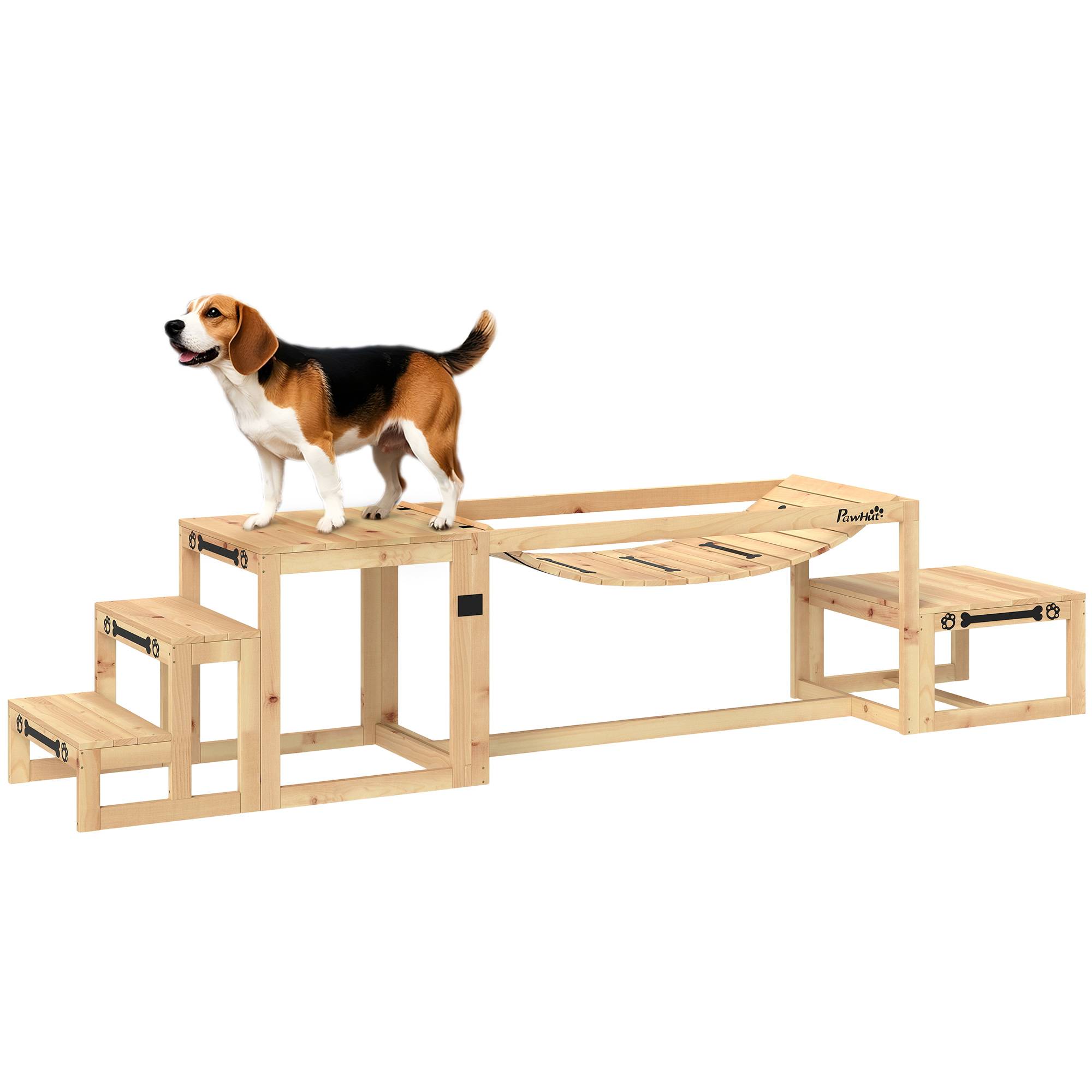 ComfortXL - Parcours agilité chien bois de sapin 3 modules jusqu’à 40 kg entraînement équilibre - ComfortXL Outdoor Living - Image 1