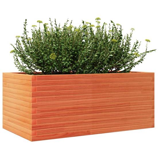 Jardinière bois de pin massif cire marron 110 x 60 x 45,5 cm - PANGIVO - Image 4
