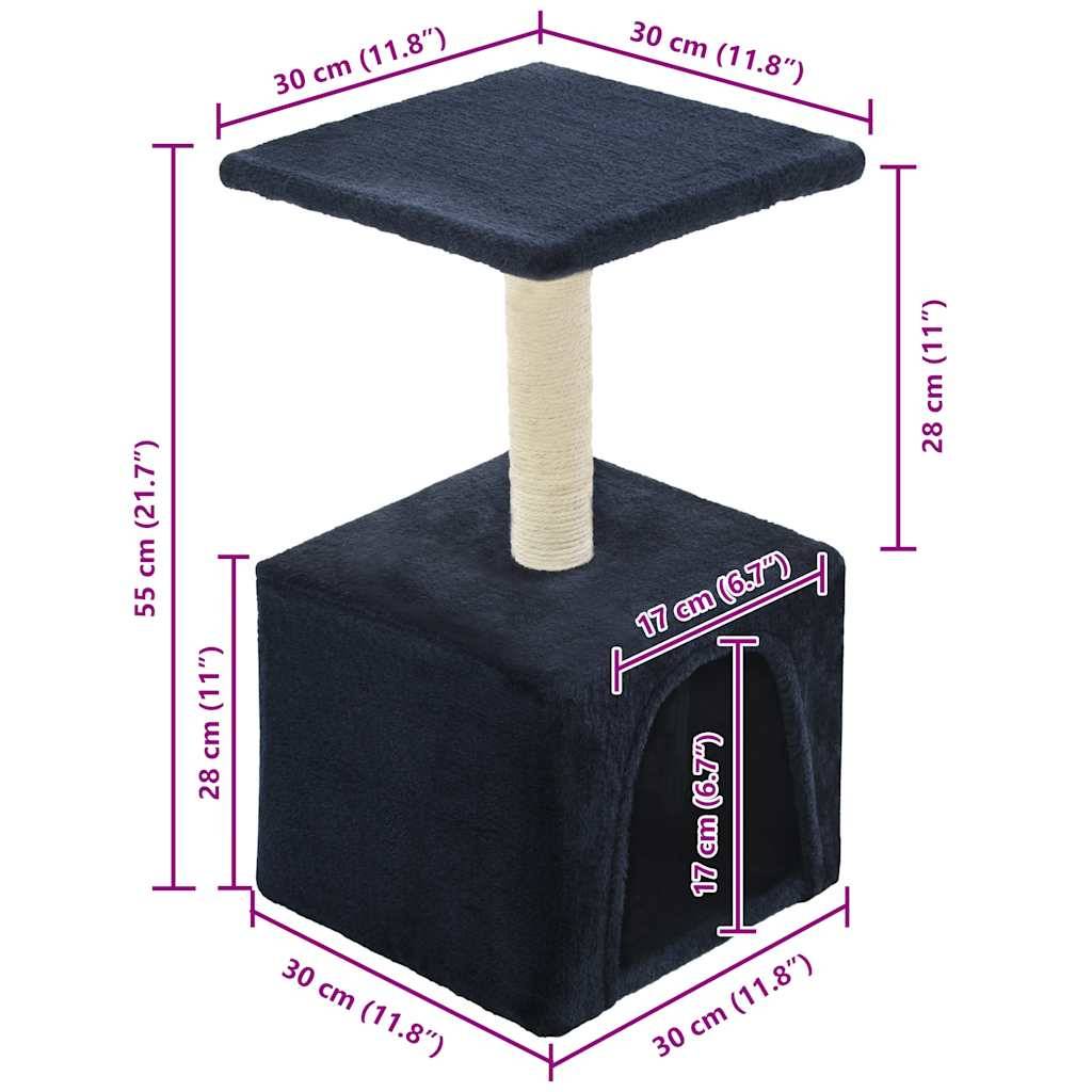 Vidaxl - Arbre à chat avec griffoir en sisal 55 cm Bleu foncé vidaXL 170541 - Image 3
