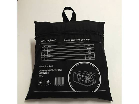 Habitat Et Jardin - Housse De Protection Pour Salon De Jardin Repas - 267 X 203 X 101 Cm - Noir -habitat Et Jardin - Image 3