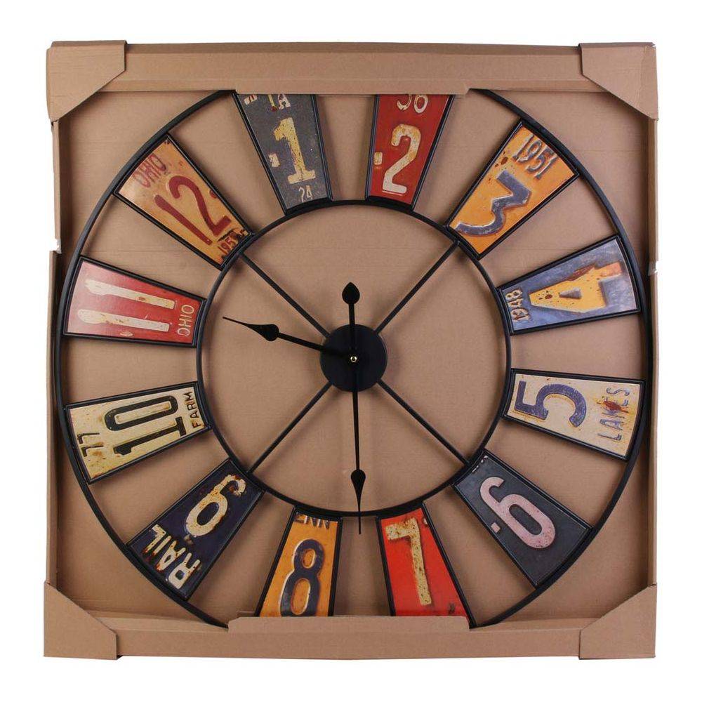 The Home Deco Factory - Horloge en métal Recyclerie 80 cm - Image 3