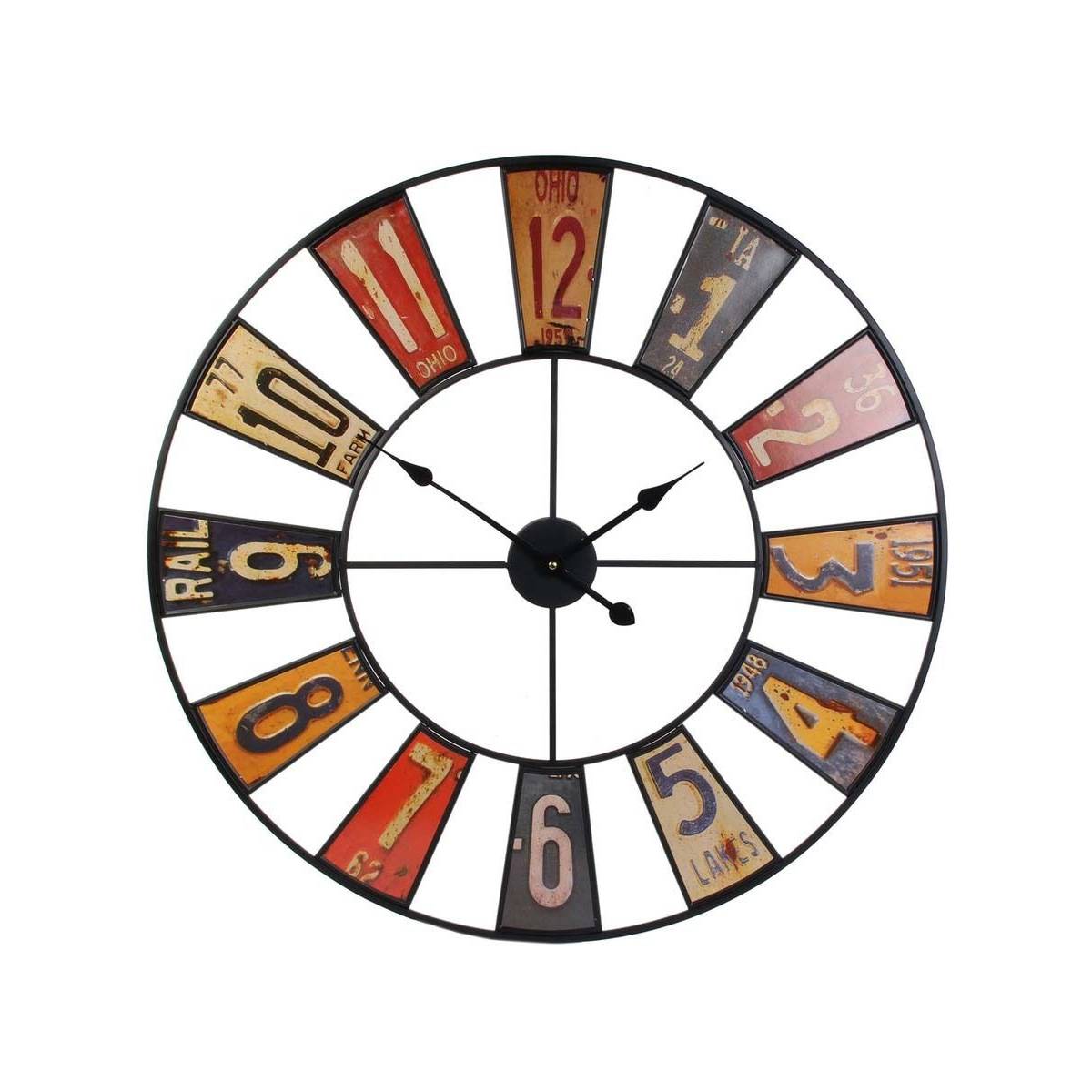 The Home Deco Factory - Horloge en métal Recyclerie 80 cm - Image 1