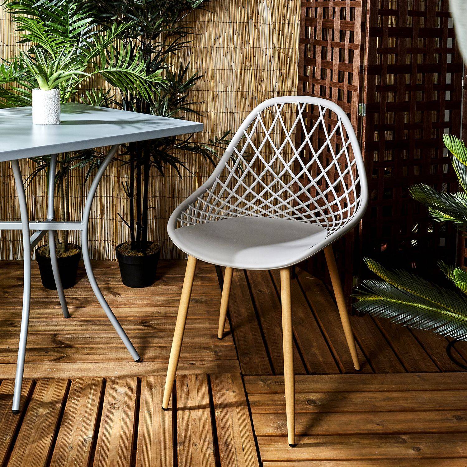 Sans Marque - Lot de 4 chaises d'extérieur Malaga en polypropylène - Toilinux - Image 4