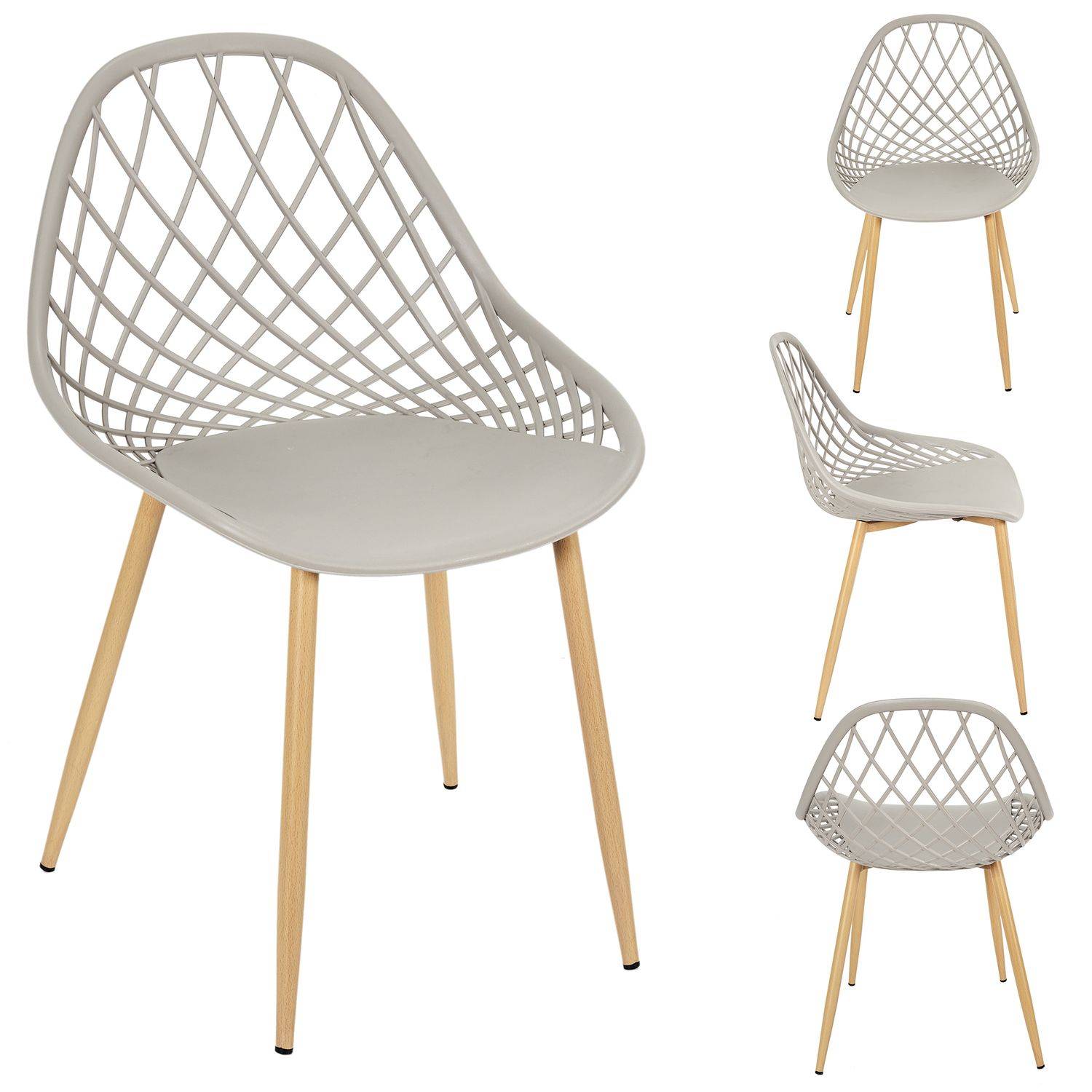 Sans Marque - Lot de 4 chaises d'extérieur Malaga en polypropylène - Toilinux - Image 2