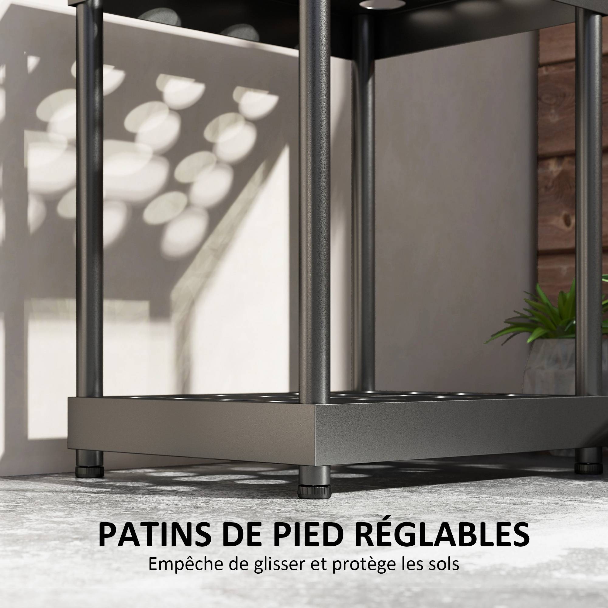 ComfortXL - Range-outils de jardin métal orange 84 x 53 x 73 cm garage rangement 3 niveaux - ComfortXL Outdoor Living - Image 7