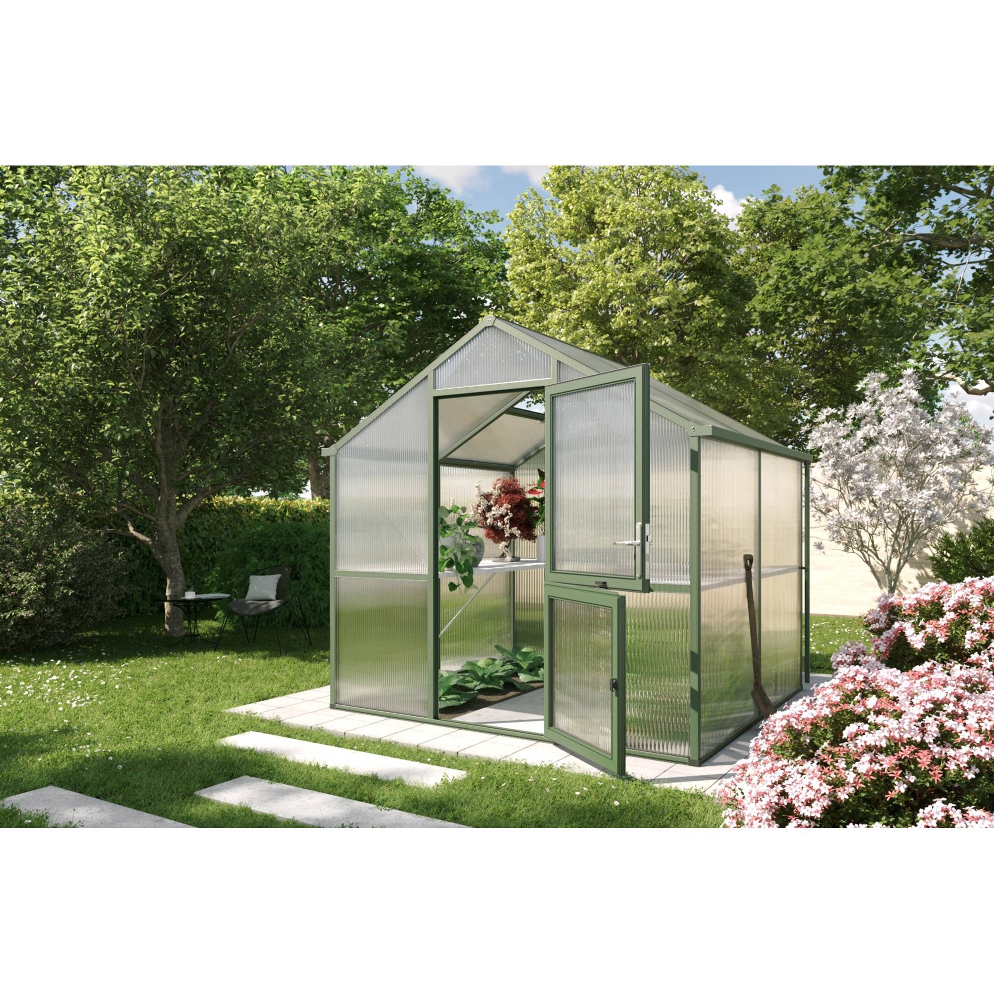 Serre de jardin 5,06m² KGT Iris II, Vert - Image 3