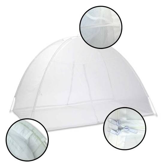 Moustiquaire dôme "popup" pour lit 200 x 150 Blanc - Image 3