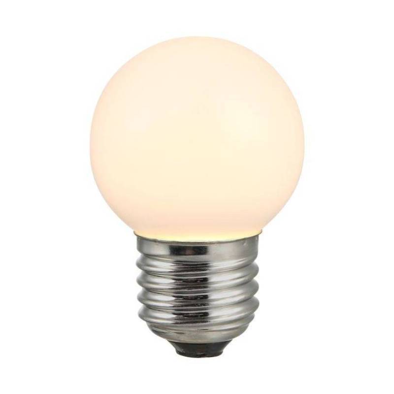 Ampoule Guinguette Plastique opaque 2W filament LED E27 Blanc Chaud 3000K G45 100lm - Image 1
