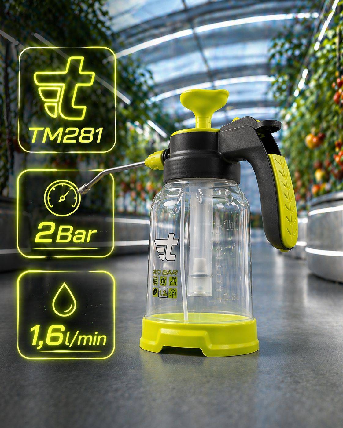 Entrepotbrico - Pulvérisateur de jardin à pression portatif avec buse réglable 1,5 L - Image 7
