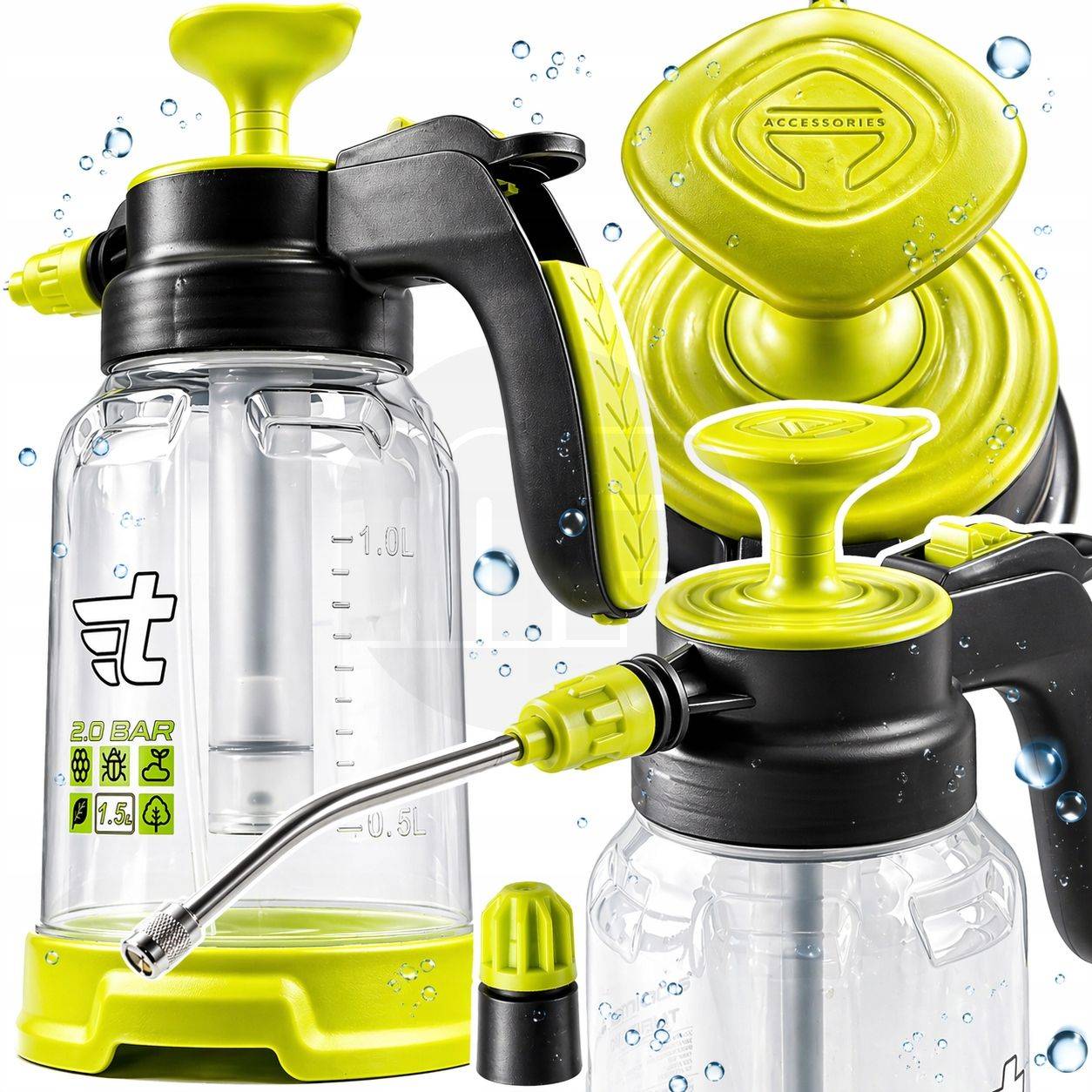 Entrepotbrico - Pulvérisateur de jardin à pression portatif avec buse réglable 1,5 L - Image 1