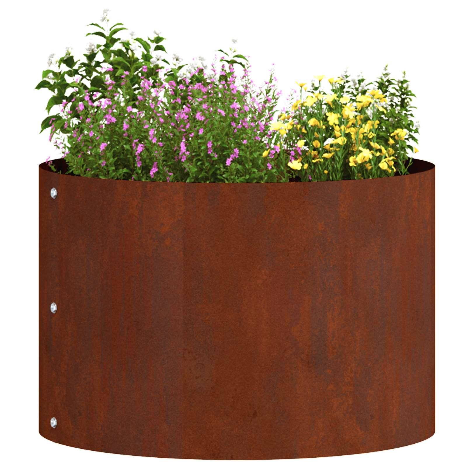Lot de 5 Bordures Rondes Acier Corten pour Jardin Massif Anneau de Plantation Ø30 cm - ComfortXL Outdoor Living - Image 3