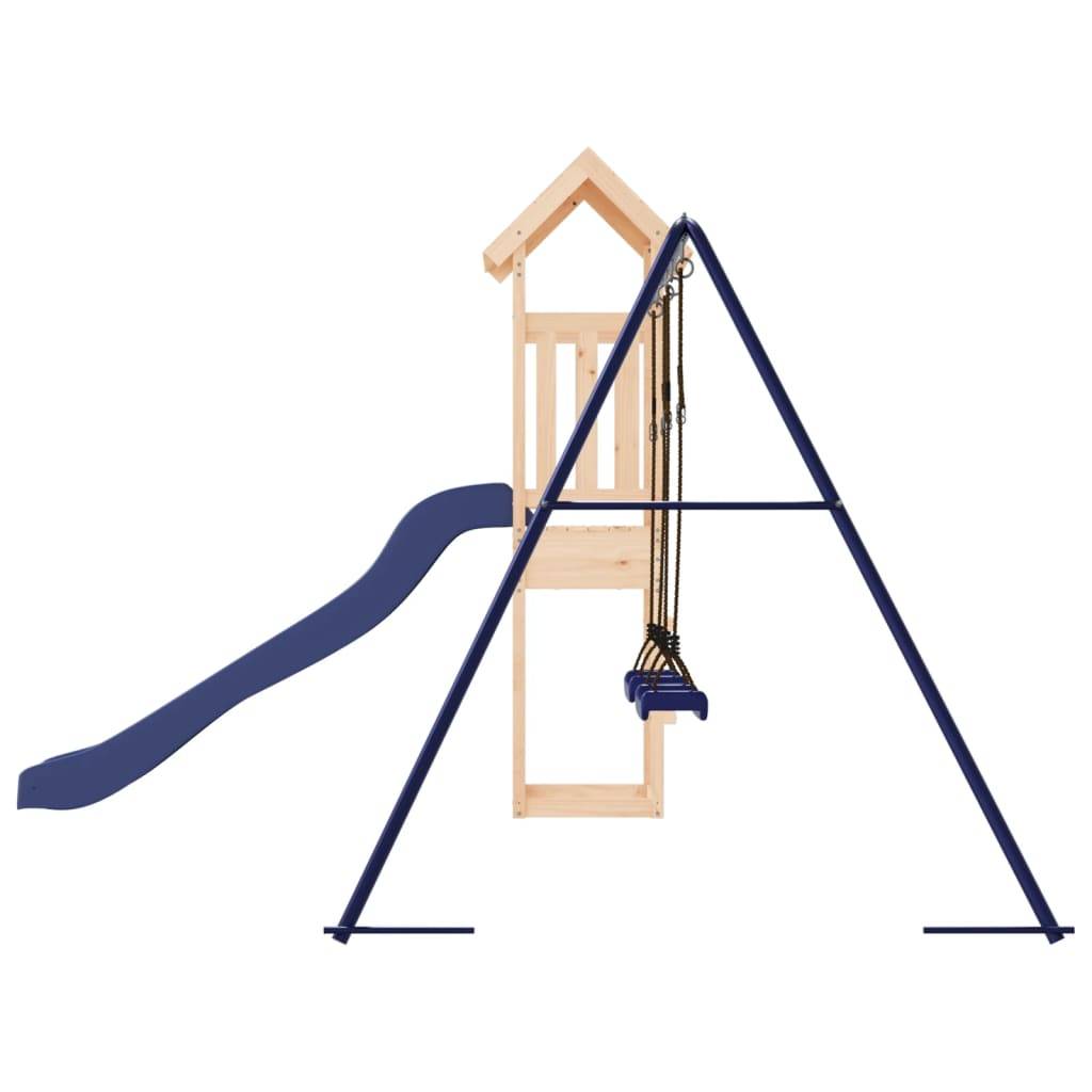 Helloshop26 - Aire de jeux d'extérieur balançoires toboggan portiques robuste jeux jardin 308 x 321 x 207 cm bois de pin massif - Image 5