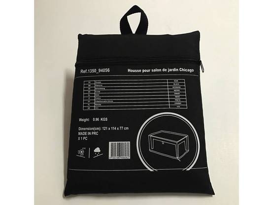 Habitat Et Jardin - Housse De Protection Pour Salon De Jardin - 121 X 114 X 77 Cm - Noir -habitat Et Jardin - Image 3
