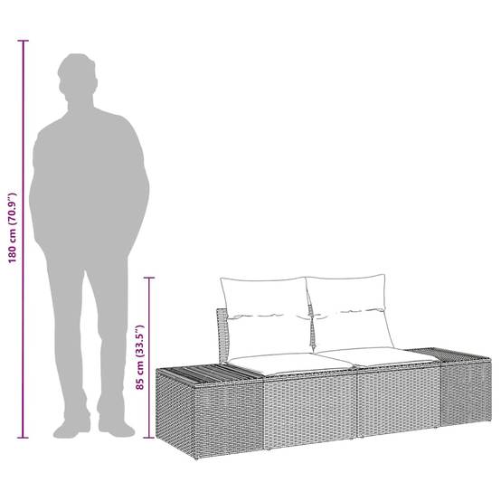 Banquette Extérieure Tissée Beige Résistante – Résine Aspect Rotin pour Terrasse Ensoleillée – Entretien Simplifié – ComfortXL Outdoor Living - Image 9