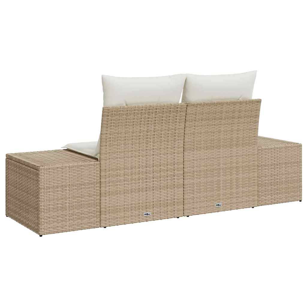 Banquette Extérieure Tissée Beige Résistante – Résine Aspect Rotin pour Terrasse Ensoleillée – Entretien Simplifié – ComfortXL Outdoor Living - Image 6
