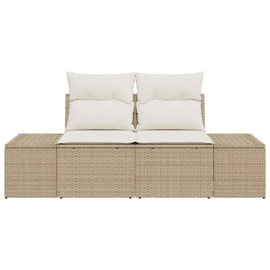 Banquette Extérieure Tissée Beige Résistante – Résine Aspect Rotin pour Terrasse Ensoleillée – Entretien Simplifié – ComfortXL Outdoor Living - Image 4