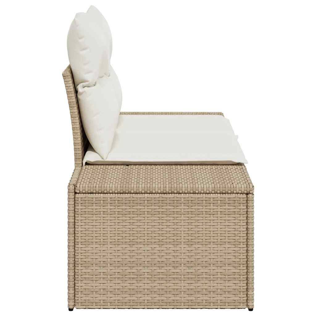 Banquette Extérieure Tissée Beige Résistante – Résine Aspect Rotin pour Terrasse Ensoleillée – Entretien Simplifié – ComfortXL Outdoor Living - Image 5
