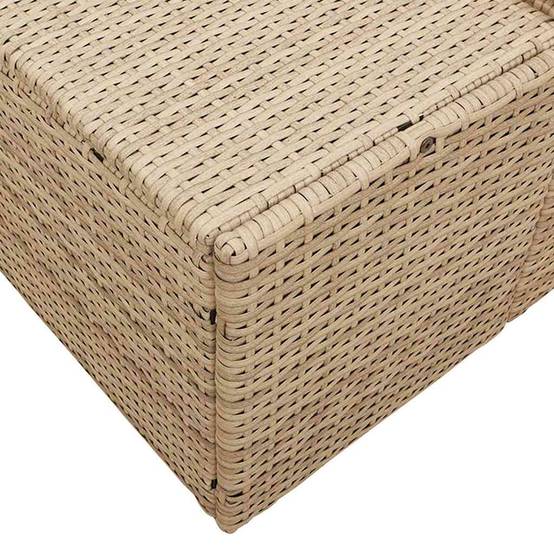 Banquette Extérieure Tissée Beige Résistante – Résine Aspect Rotin pour Terrasse Ensoleillée – Entretien Simplifié – ComfortXL Outdoor Living - Image 7