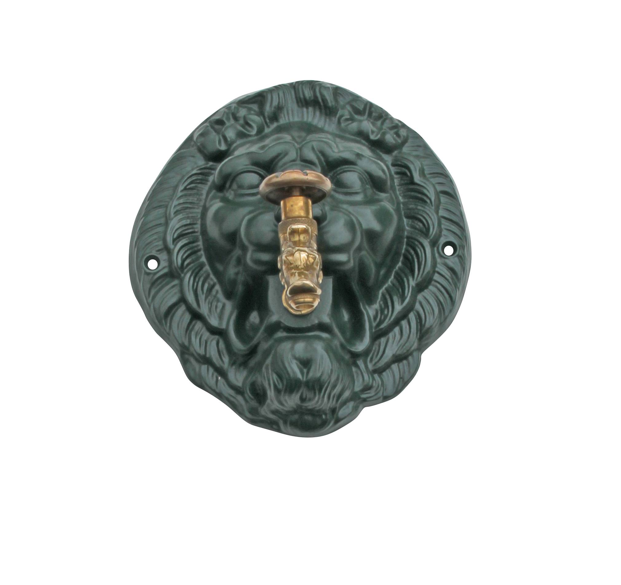 Fontaine coquille au lion vert 6009 avec robinet colvert Dommartin H. 54cm X L. 38cm - Image 3