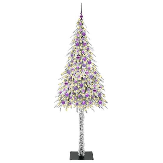 Sapin de Noël | Arbre de Noël avec 300 LED Blanc 210 cm PE et Acier Maison Chic - Image 3