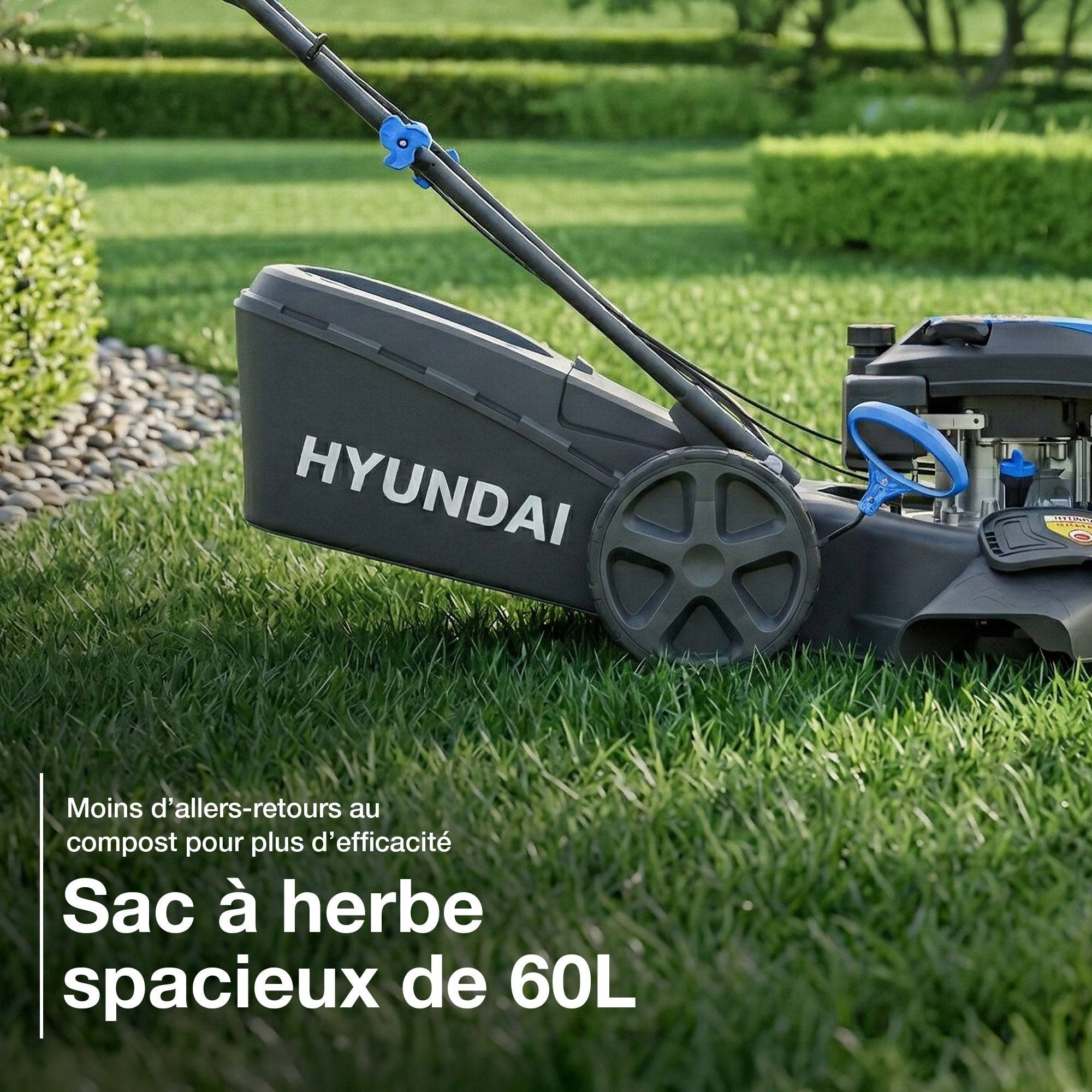 Tondeuse à Gazon Thermique Autotractée 46 cm 139 cm3 Démarrage Élec 60 L HYM18150SPEX-EU Hyundai - Image 5