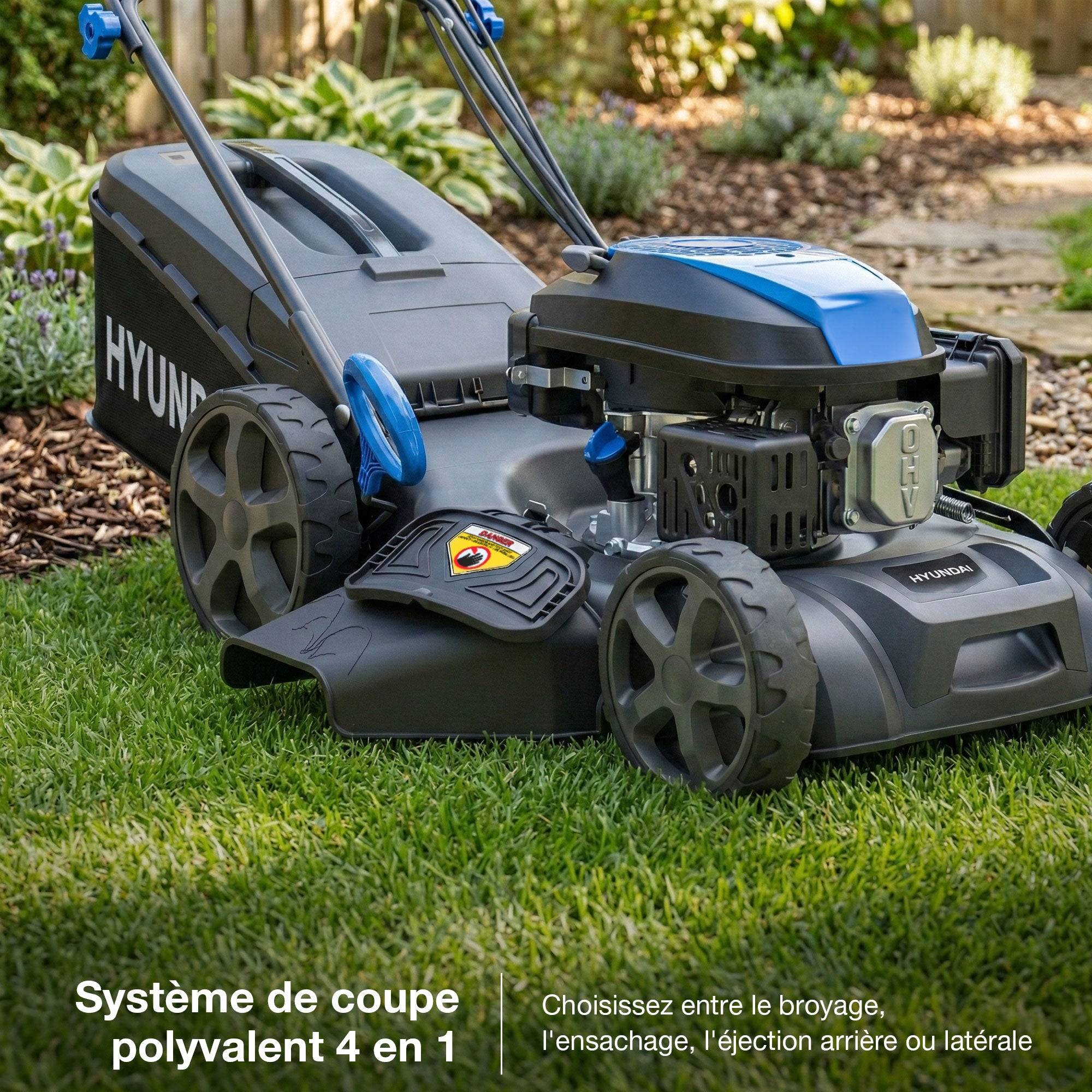 Tondeuse à Gazon Thermique Autotractée 46 cm 139 cm3 Démarrage Élec 60 L HYM18150SPEX-EU Hyundai - Image 2