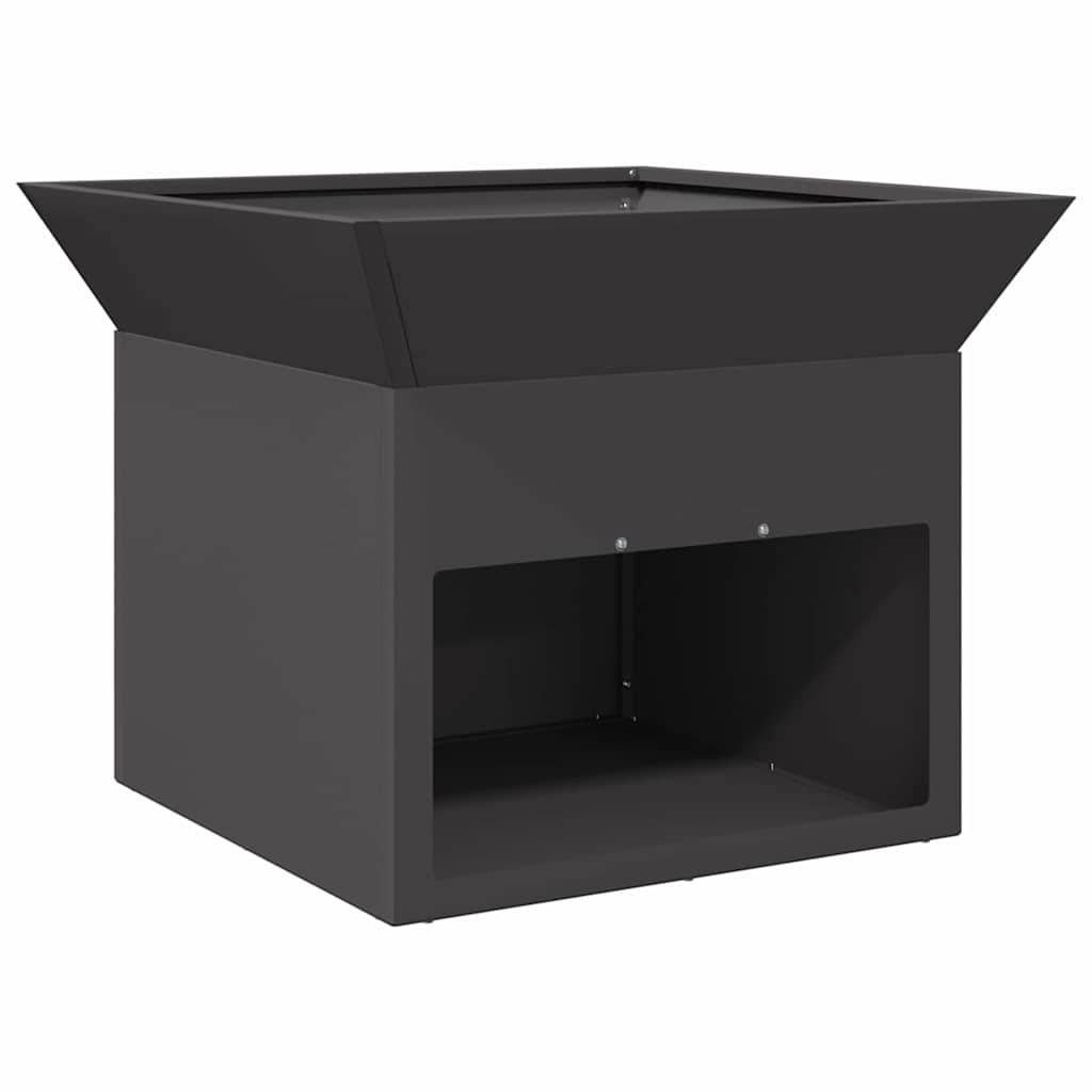 ComfortXL - Brasero Design Cube en Acier Noir 50cm, Foyer de Jardin Portable et Moderne – ComfortXL Outdoor Living - Image 2