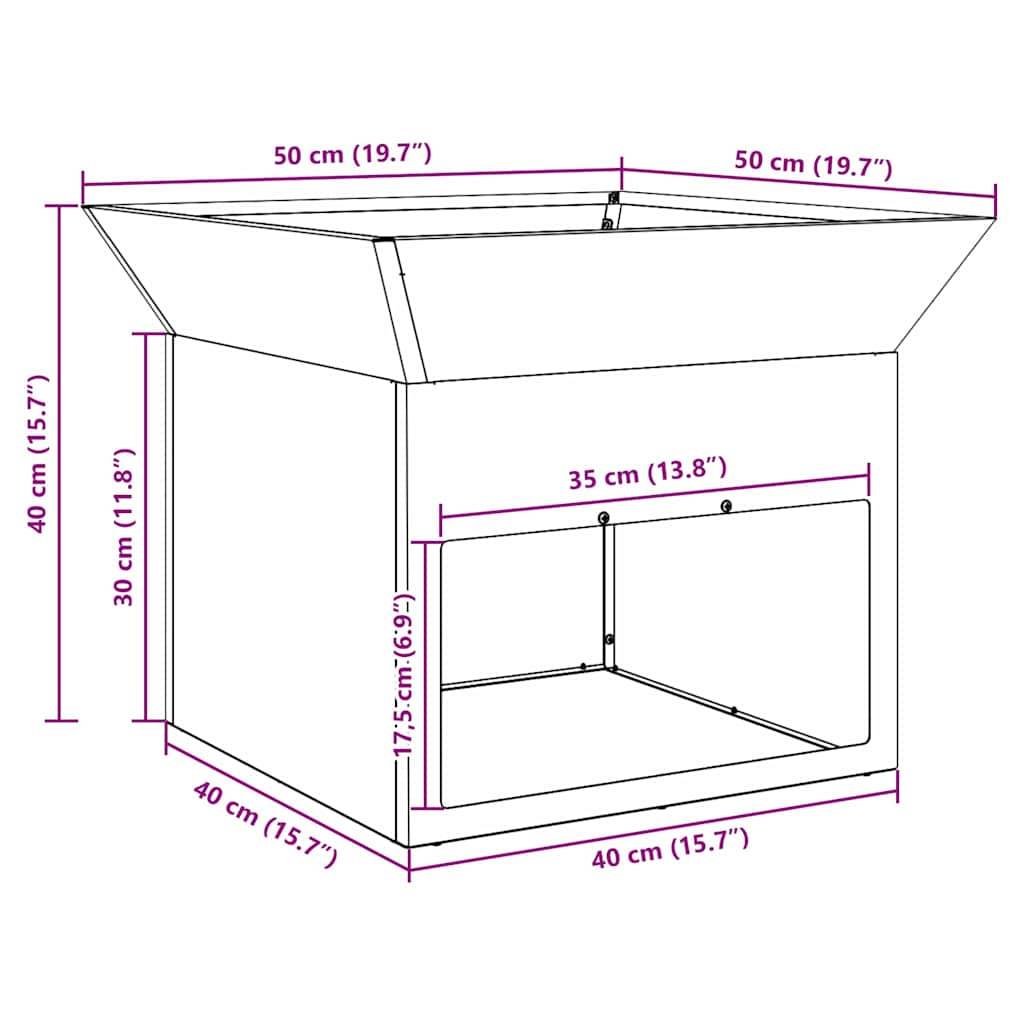 ComfortXL - Brasero Design Cube en Acier Noir 50cm, Foyer de Jardin Portable et Moderne – ComfortXL Outdoor Living - Image 6