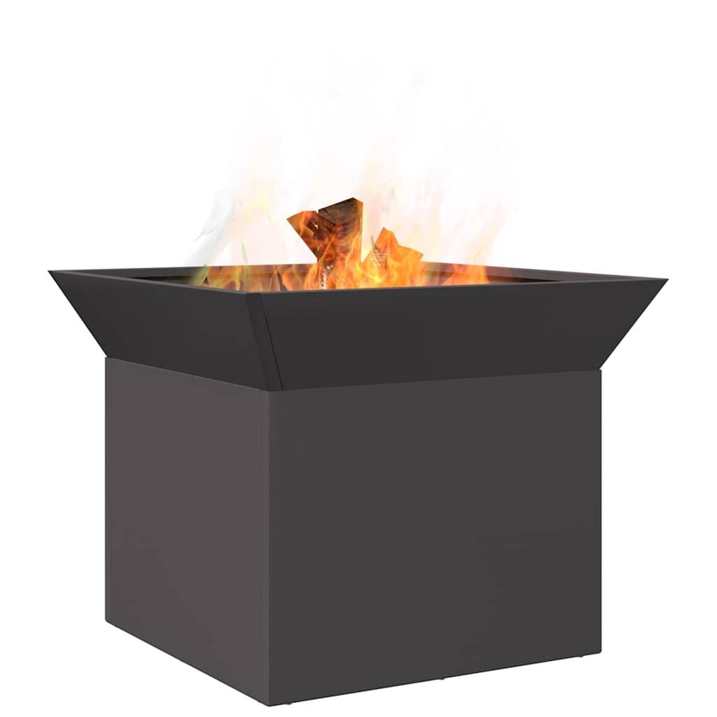 ComfortXL - Brasero Design Cube en Acier Noir 50cm, Foyer de Jardin Portable et Moderne – ComfortXL Outdoor Living - Image 3
