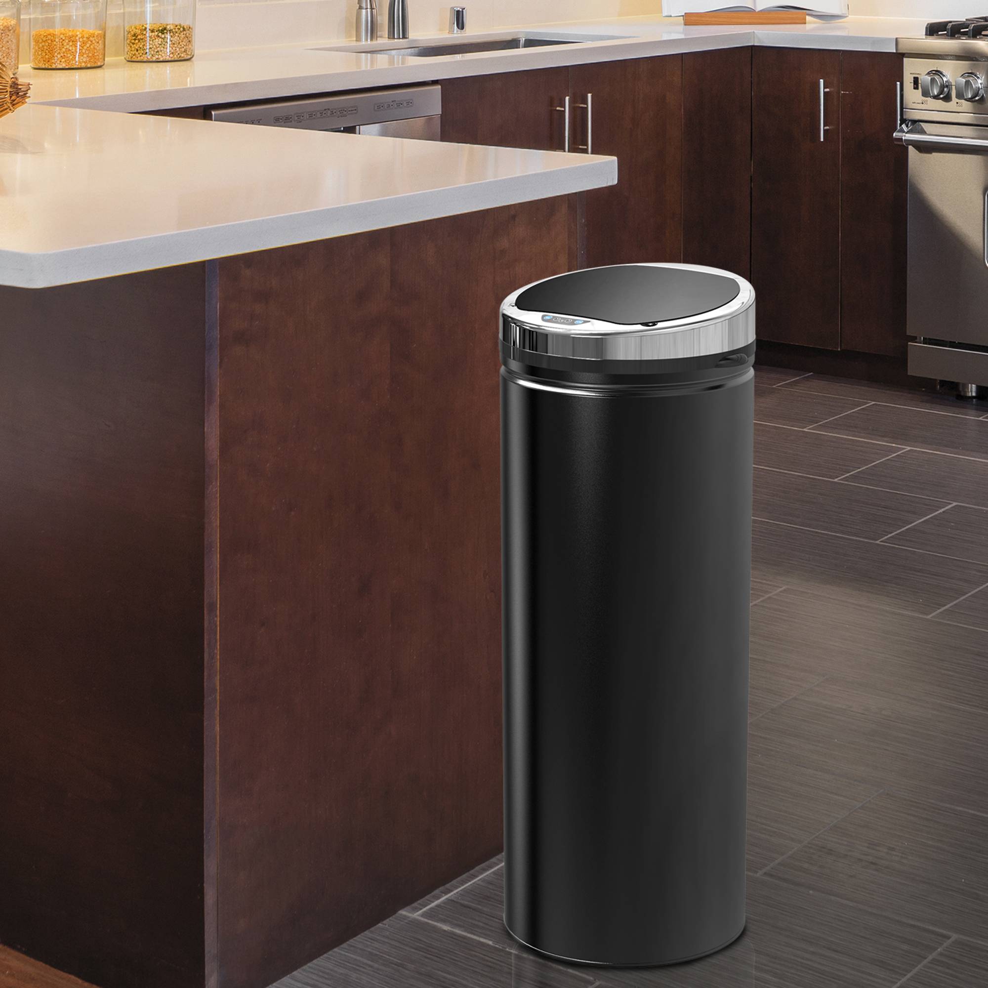 Sans Marque - Cube lavabo automatique 50 L ruban adhésif acier inoxydable noir souple silencieux - Image 4