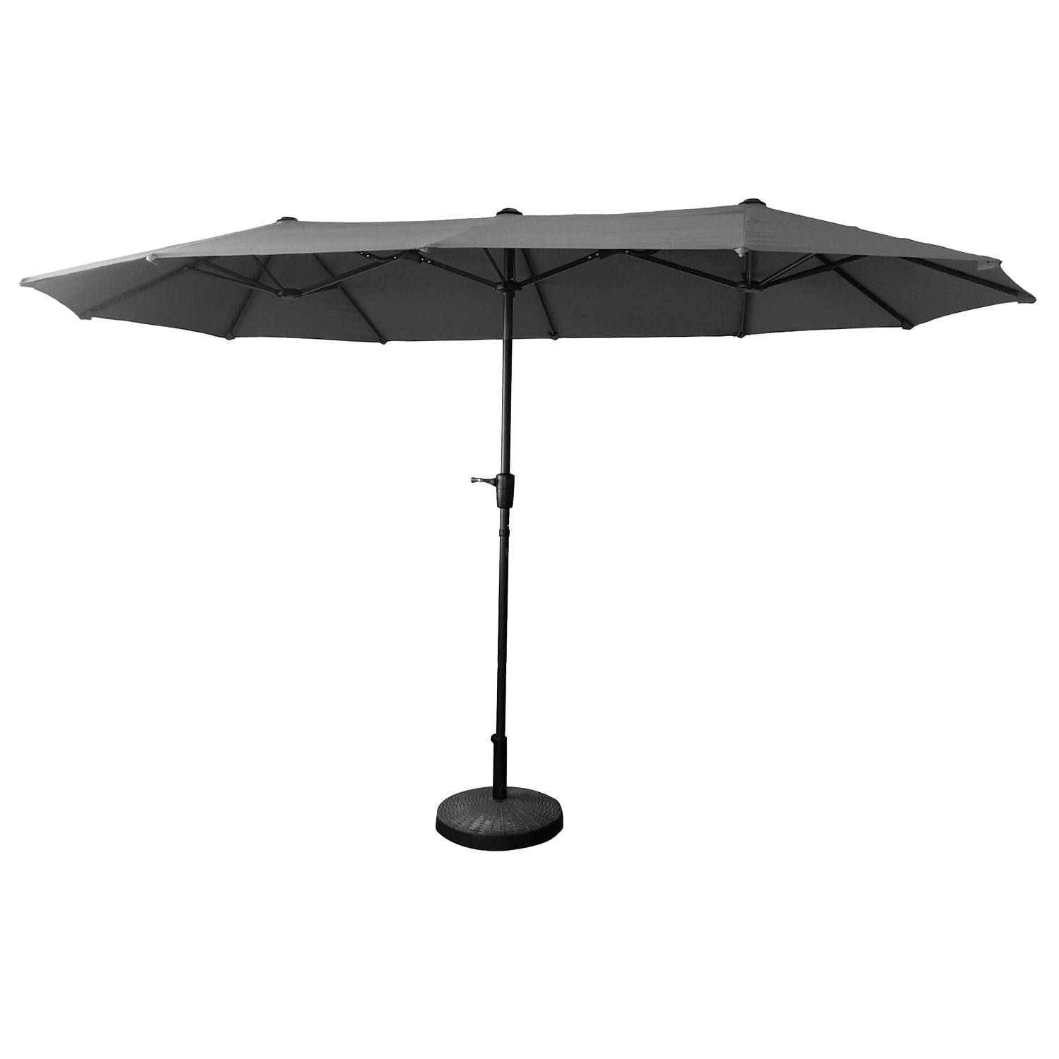Parasol double 2x4m LINAI gris - HAPPY GARDEN - Image 1