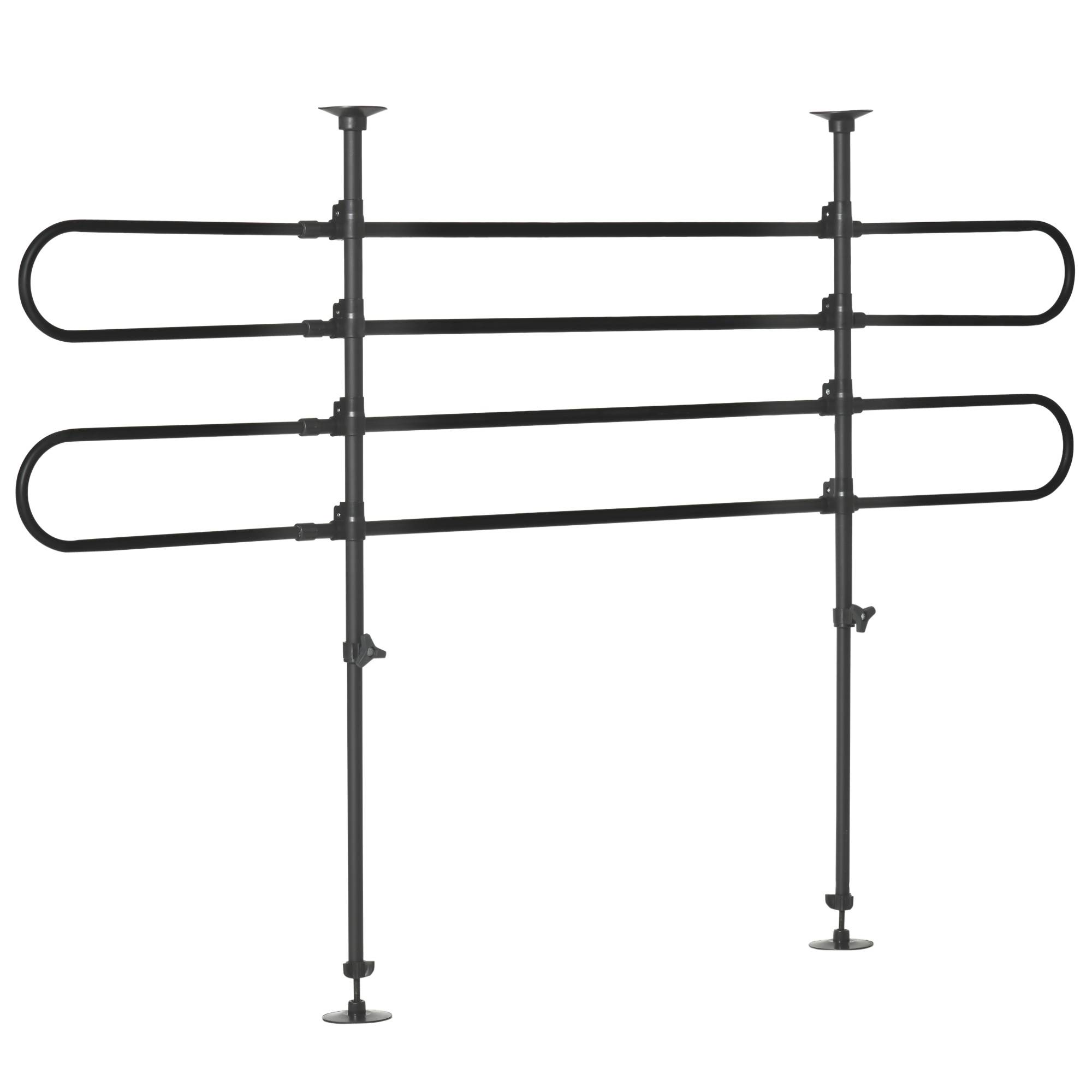 Grille de séparation pour chien universel, barrière de sécurité extensible pour animaux de compagnie, en acier noir - Image 2