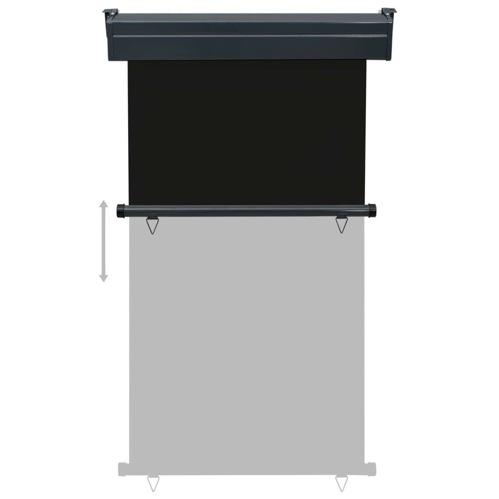 Helloshop26 - Auvent latéral de balcon 100 x 250 cm noir - Image 5