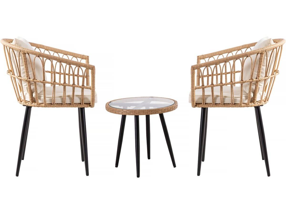 Habitat Et Jardin - Salon De Jardin Rotin "vela" - 2 Places - Marron -habitat Et Jardin - Image 4