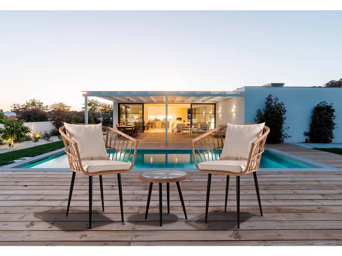 Habitat Et Jardin - Salon De Jardin Rotin "vela" - 2 Places - Marron -habitat Et Jardin - Image 2