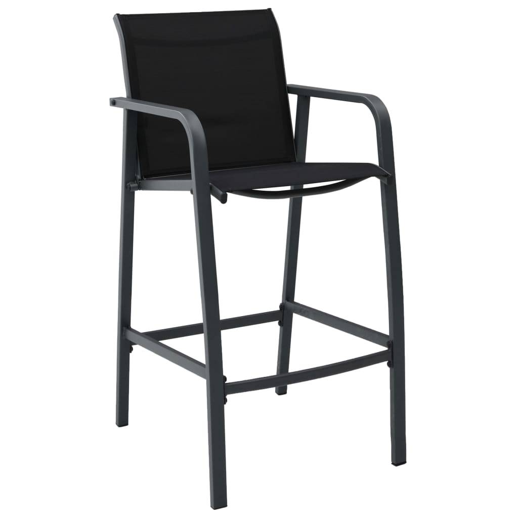 Helloshop26 - Ensemble de bar de jardin 5 pièces noir - Image 3