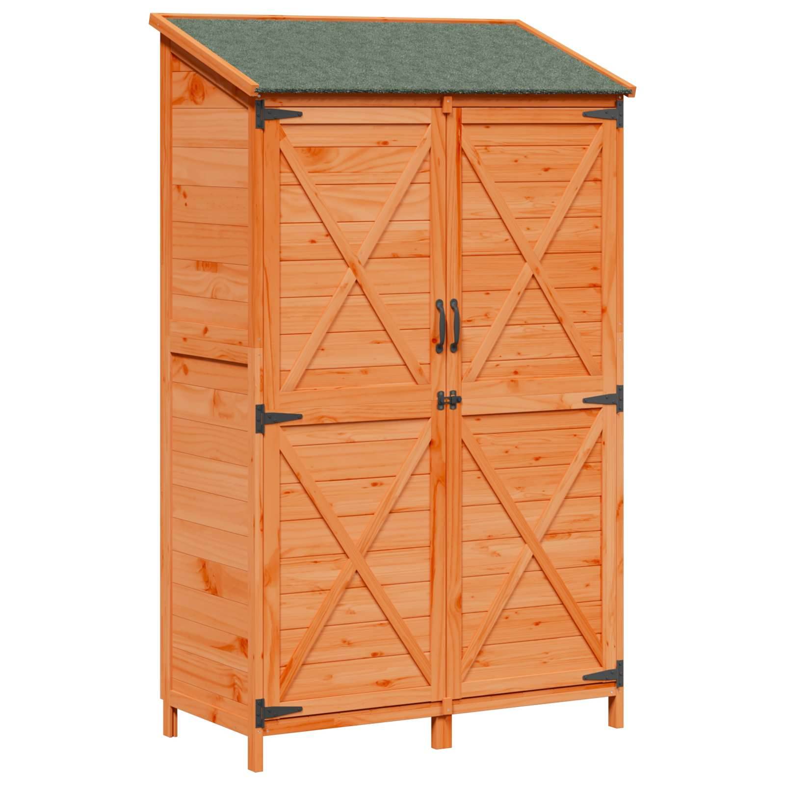 Vidaxl - Abri de jardin Marron 106 x 56 x 176,5 cm Bois de Sapin Massif vidaXL 42033483 - Image 2