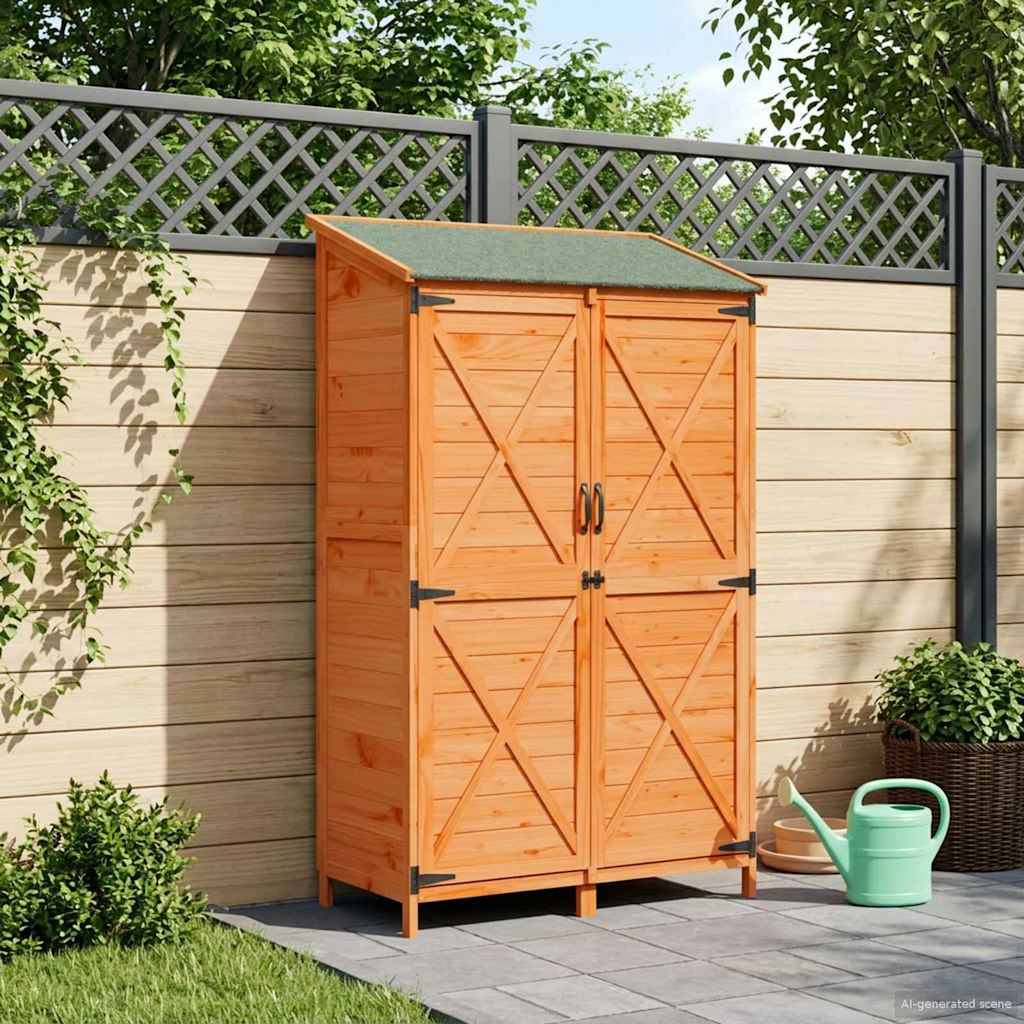 Vidaxl - Abri de jardin Marron 106 x 56 x 176,5 cm Bois de Sapin Massif vidaXL 42033483 - Image 1