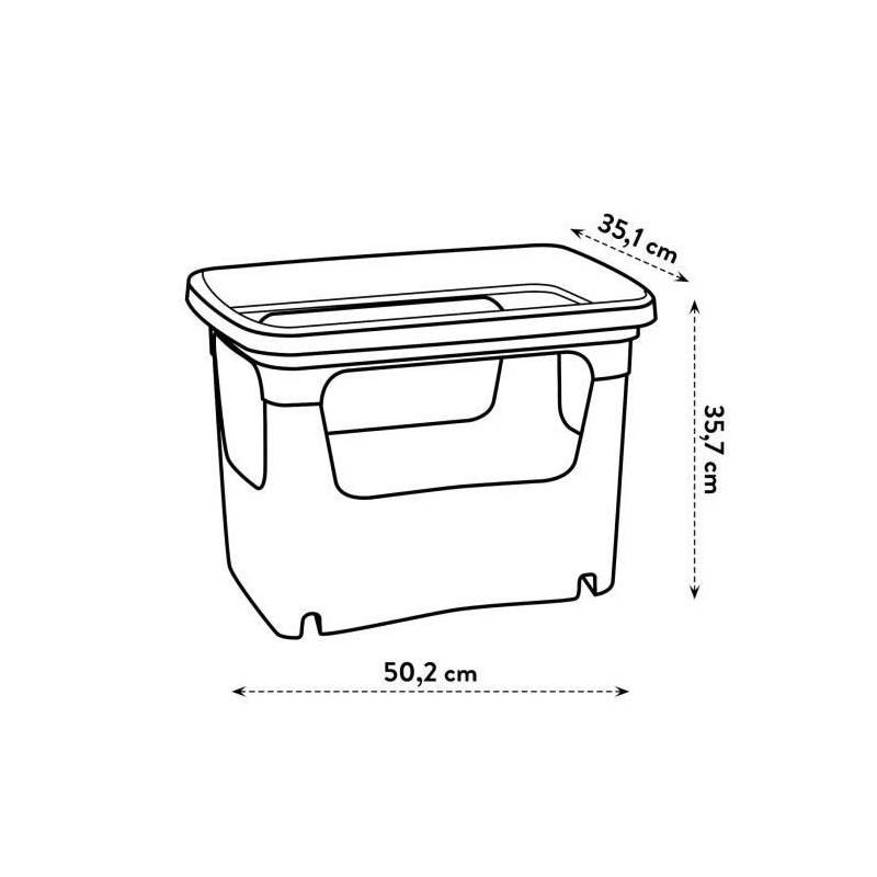 Elho - Elho - Pot De Fleurs -  Green Basics Stack + Grow Large - Leaf Green - Exterieur - L 35.1 X W 50.9 X H 35.7 Cm - Image 4